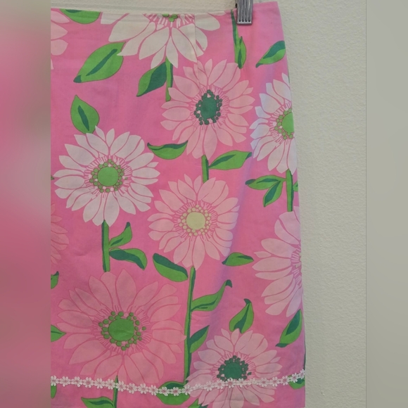 Lilly Pulitzer vintage floral retro mini cotton skirt size 8 - Picture 5 of 15